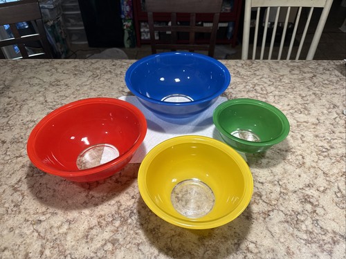 Vtg pyrex primary colors - pyrex,