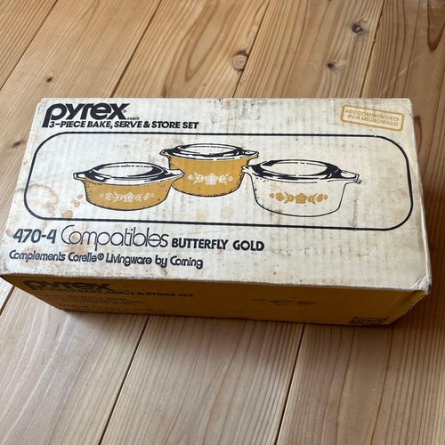Old pyrex butterfly gold bowl - old,